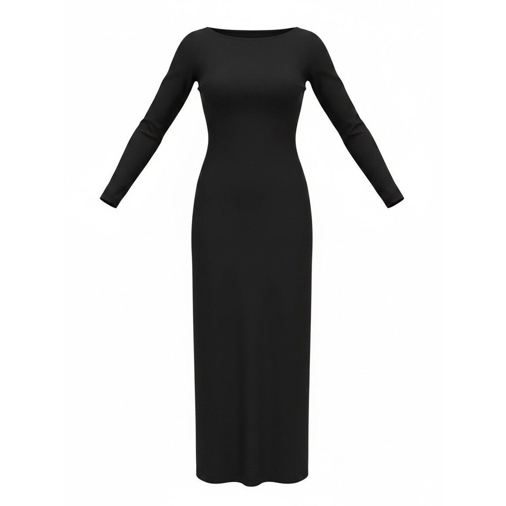 OGL Move Eco Mouse Bodycon Long Sleeve Midi Dress Black Size Small NWT W/ Brami